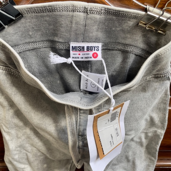 Nwt 🏷️ MISH BOYS DISTRESSED GREY JOGGERS SIZE 2 - Picture 6 of 6
